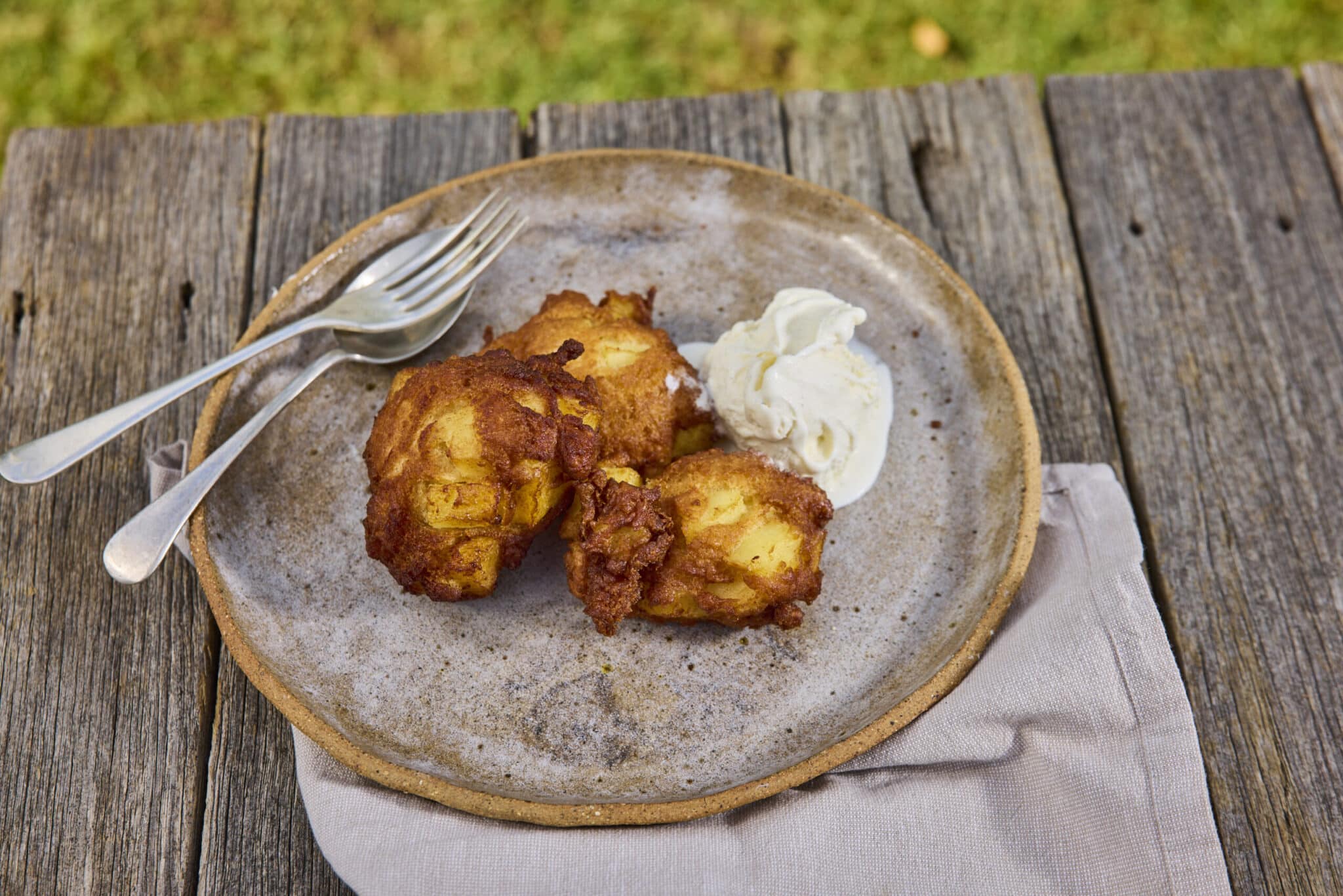 Chia spiced apple fritters - Montague Farms
